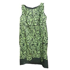 DANA KAY Green and Black Sleeveless Dress Size 16W